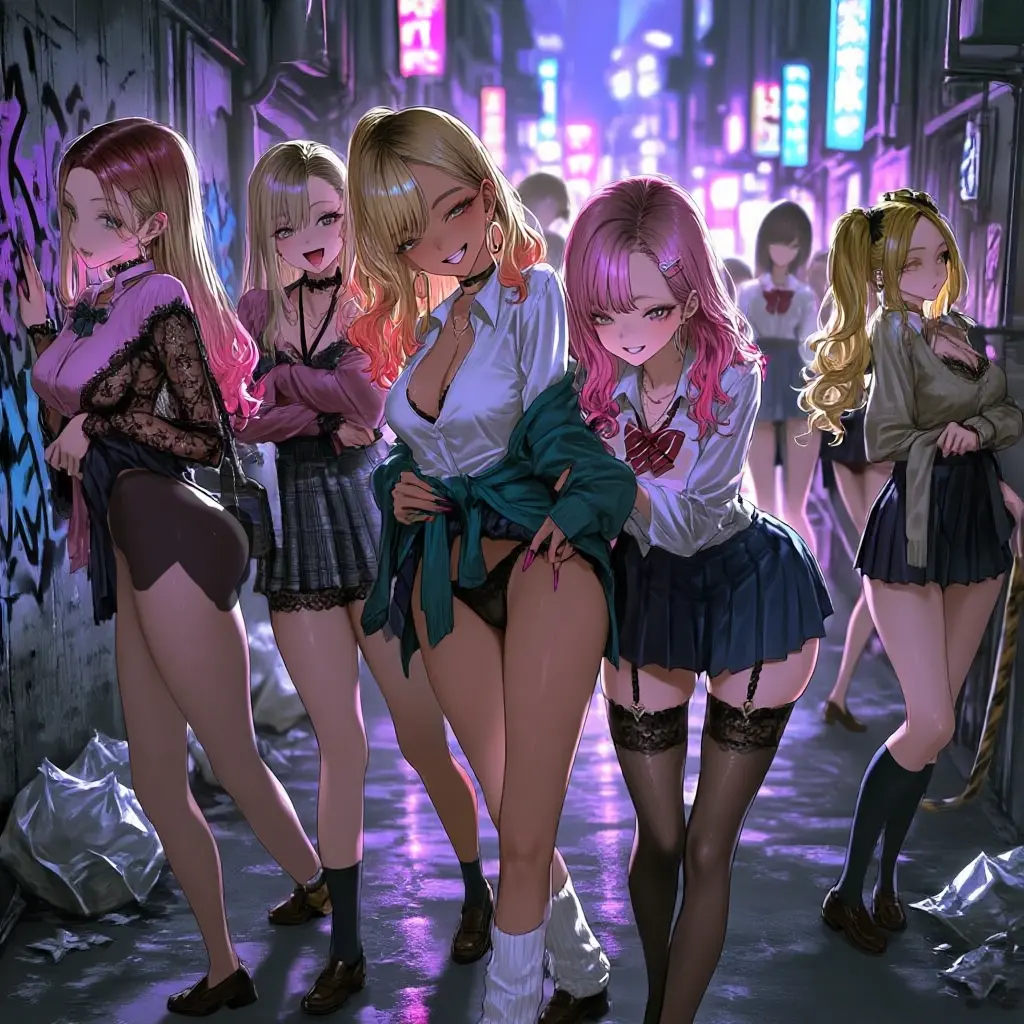 CaringAnger6756의 ギャルがたむろする路地裏