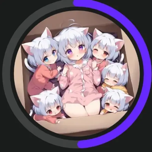 IdleSlab4273의 어미 고양이 수인과 다섯 새끼들