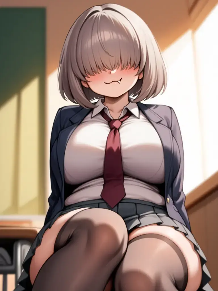 Acht_Biene의 ムチムチメカクレ女子