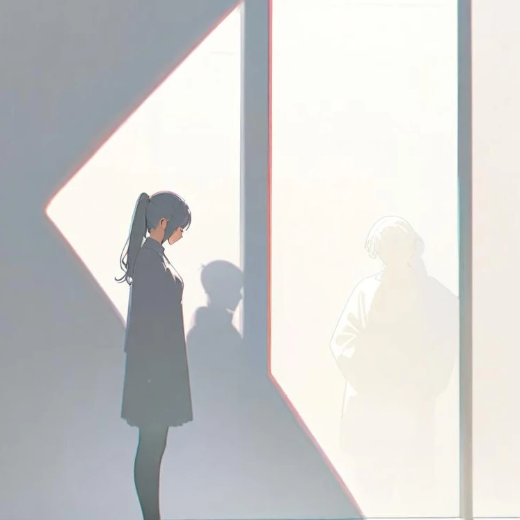 壁の前