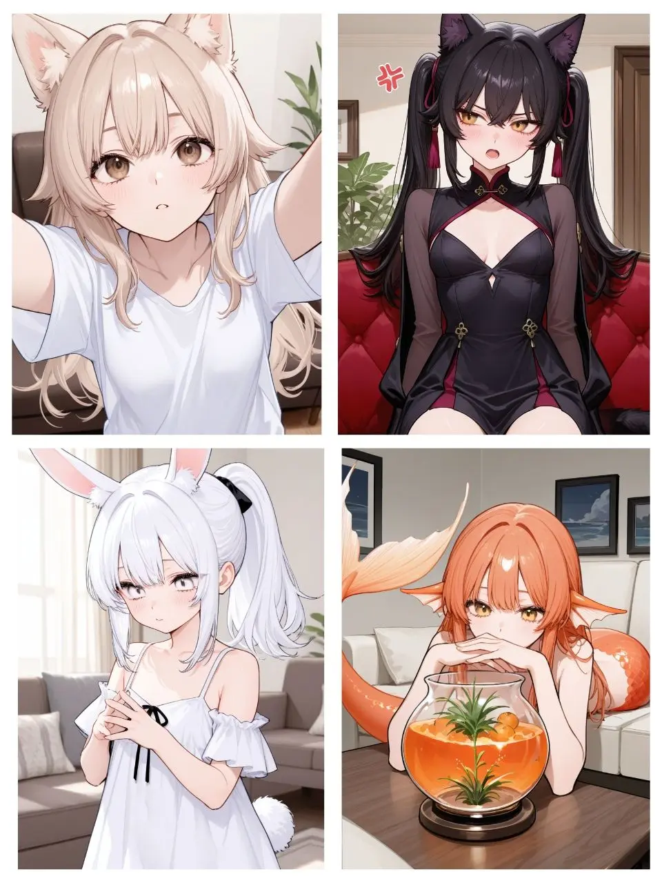 Riceball3의 ペットたちが獣人化した！？