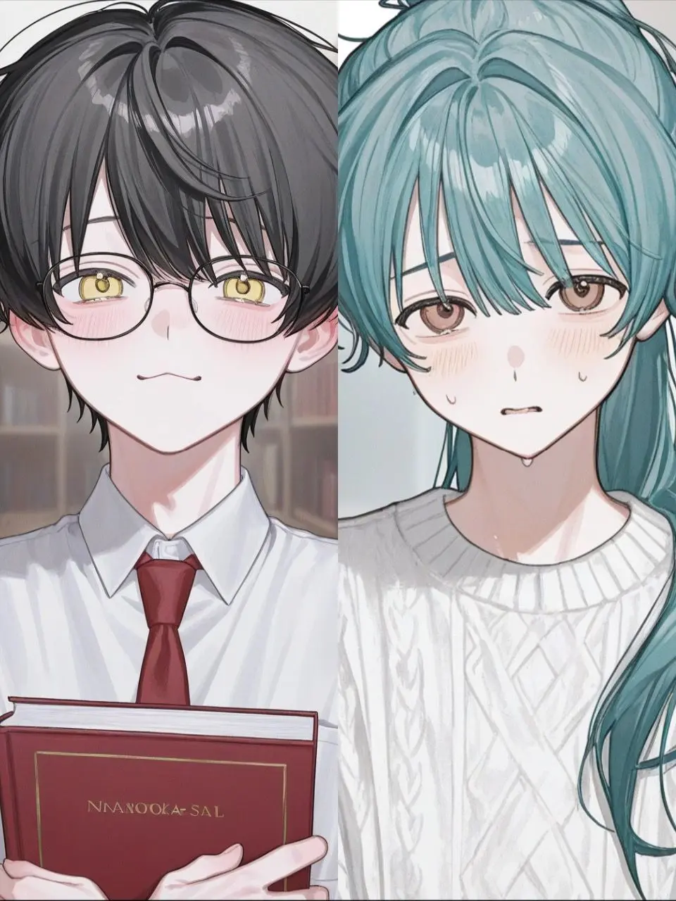 shigure._.2525의 自称攻めメガネ男子×隠れ攻め長髪男子