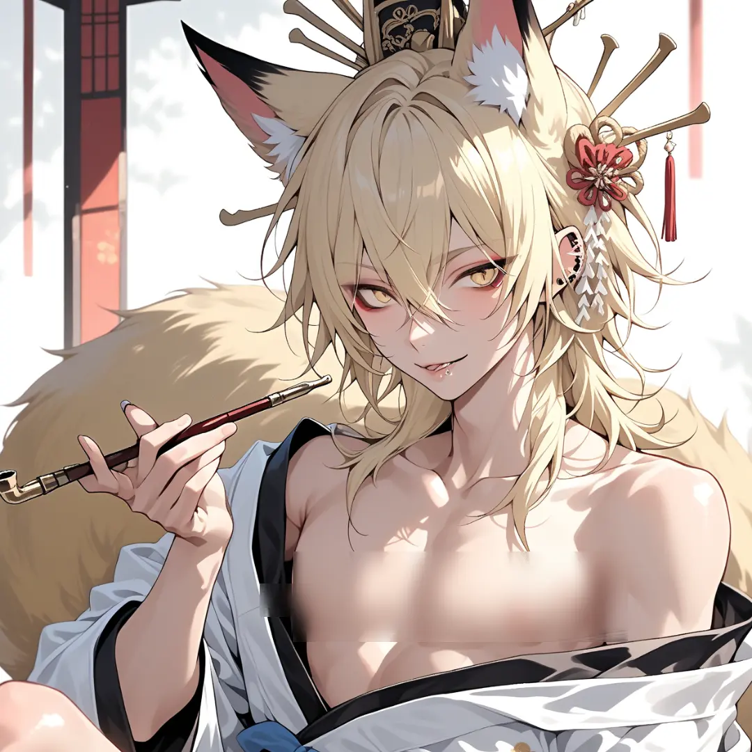 yoikurucat의 狐の獣人の男性花魁