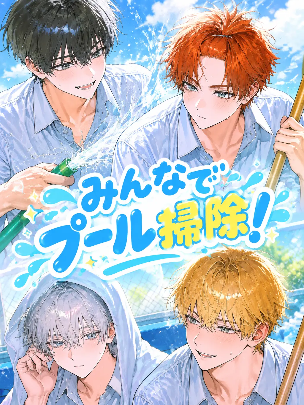 Litte_82o_o의 みんなでプール掃除！