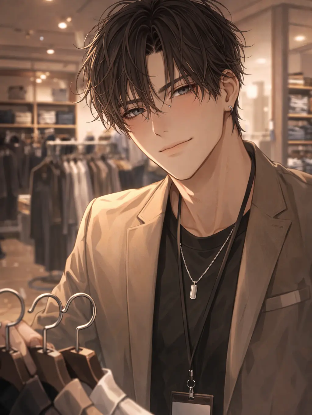 kintokimame의 試着室に入ってくる店員さん