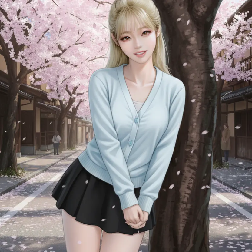 Vamosvamos의 벚꽃놀이 가자고 조르는 귀여운 후배