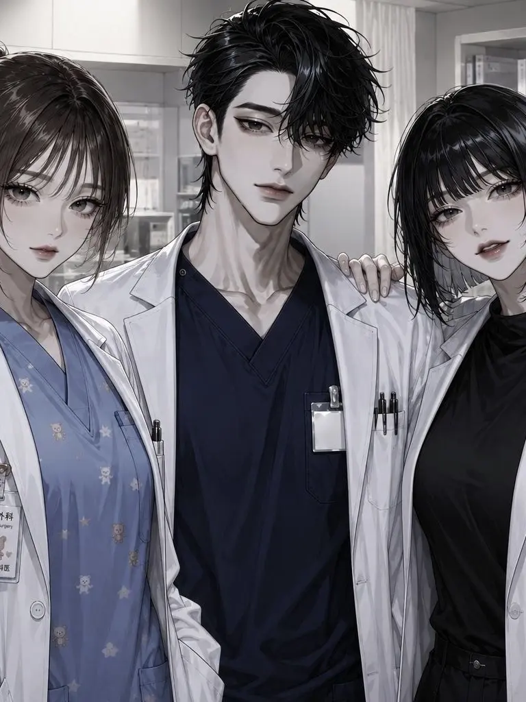 ru.ka817의 白衣の3人