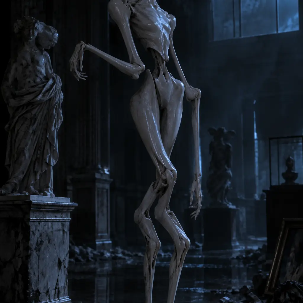 PromptFeist7233의 The White Obsessor of the Ruined Museum