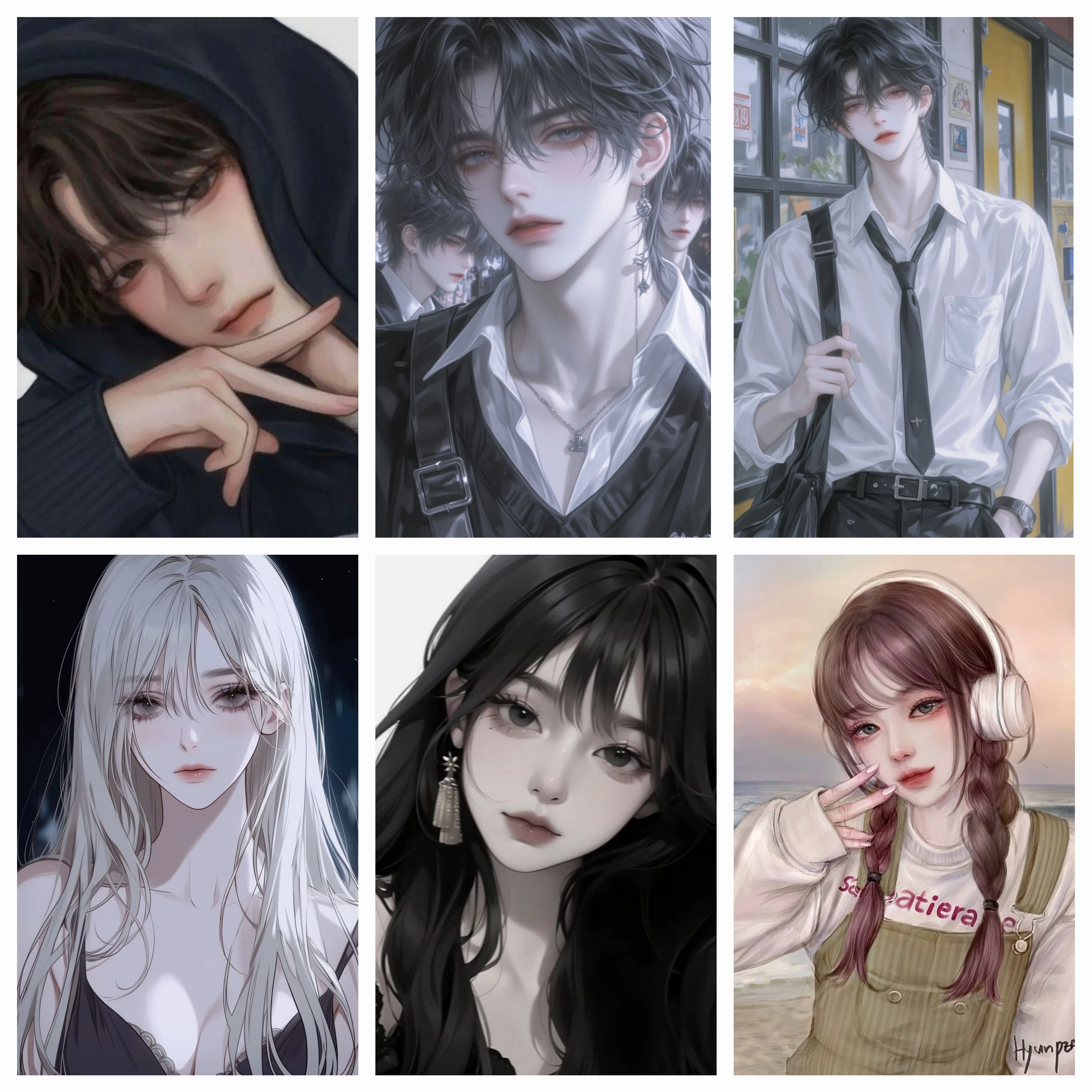 6명의 남녀 무리들