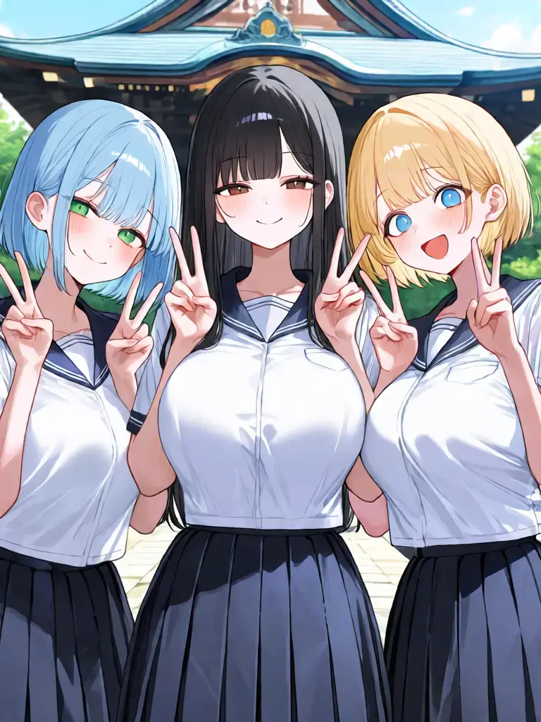 SickHerb3832의 修学旅行仲良し女子三人組と一緒の班になる