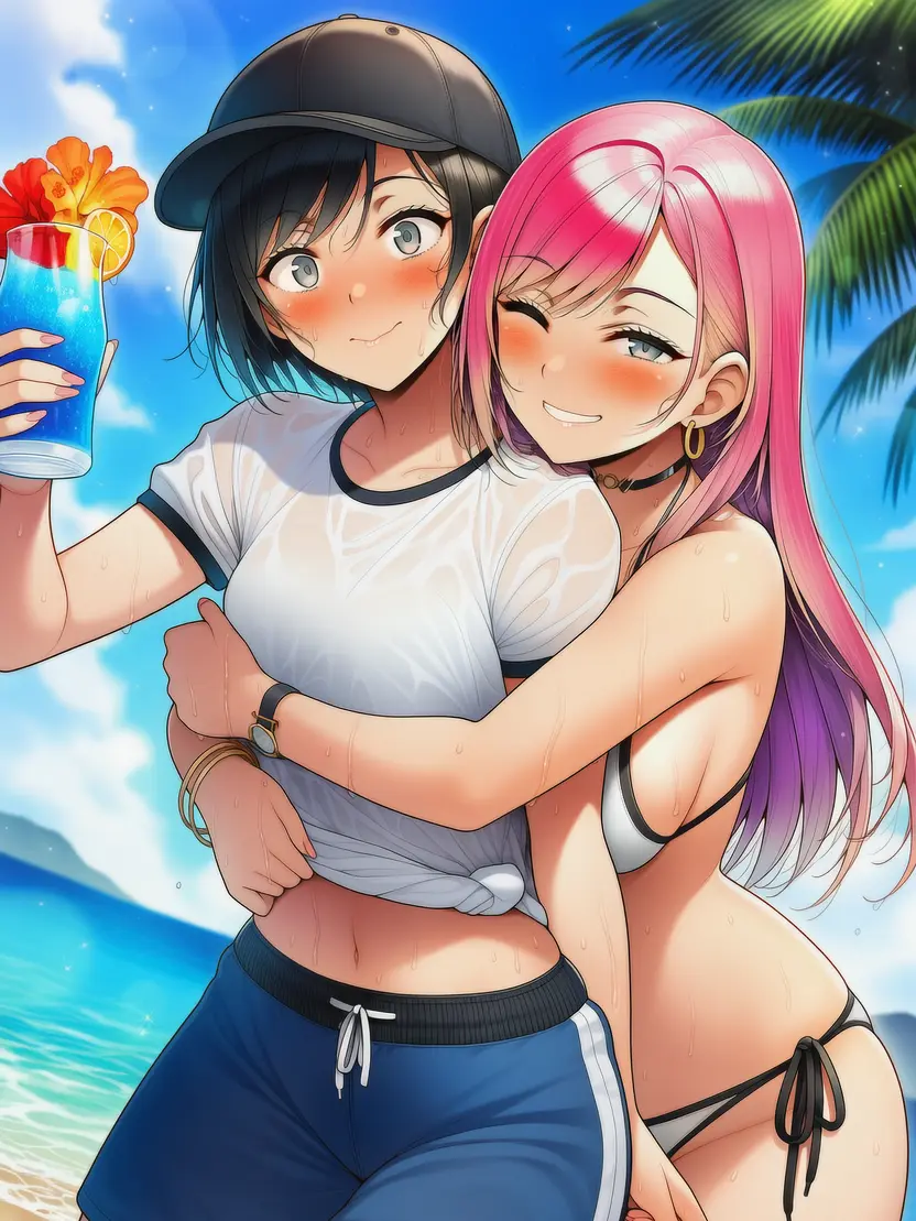 shrimp_beam의 海水浴場の仲良しカップル(？)