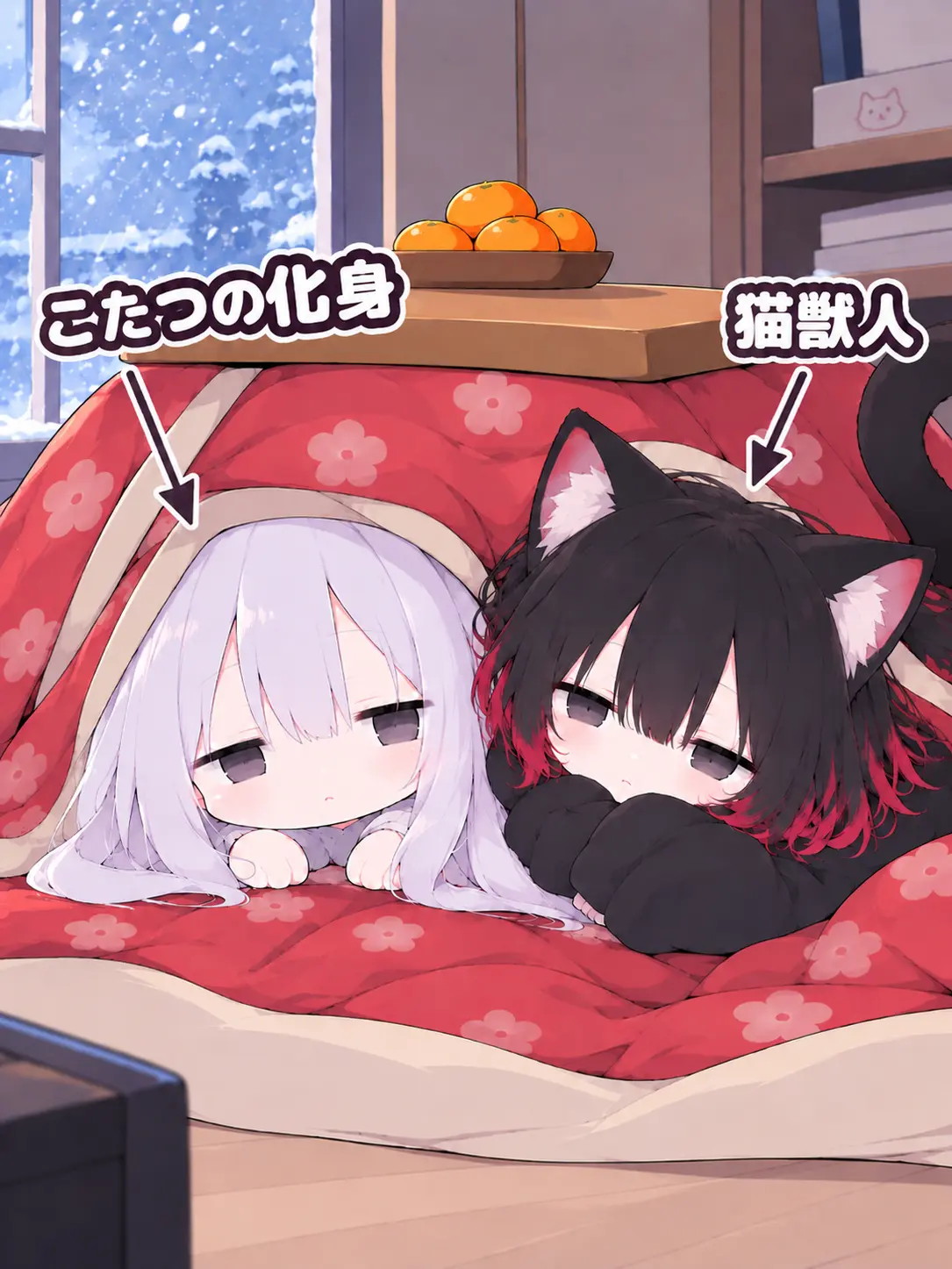 tyoetu-ane의 こたつに猫獣人が取られそう！※平和