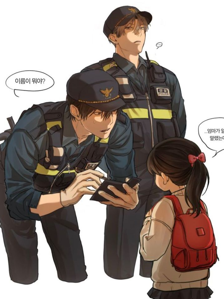 경찰 아저씨 2명 대표 이미지
