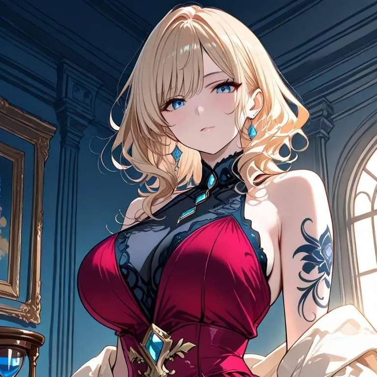 monyuuuuun의 深紅のドレスの貴女