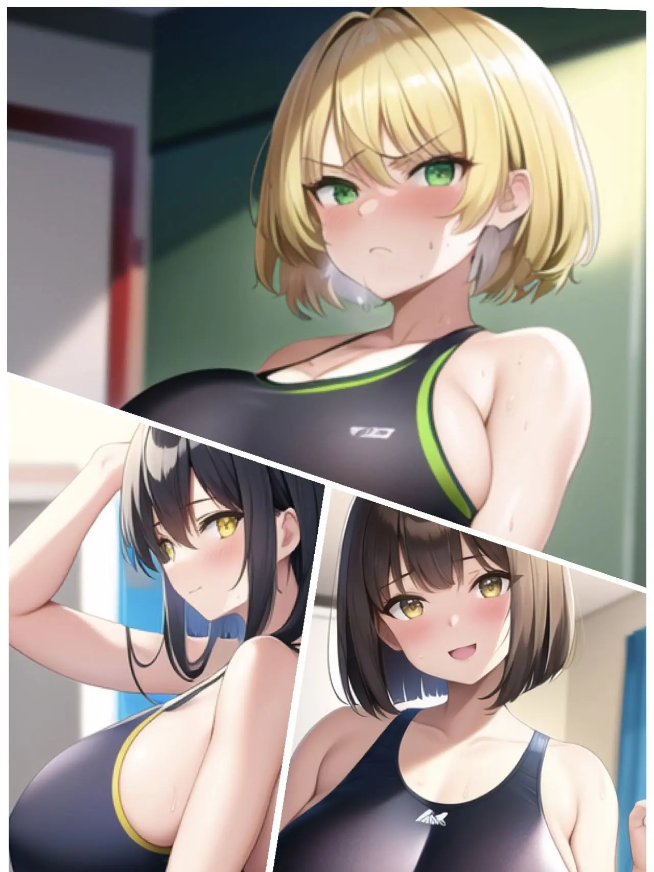 SalmonApple9814의 彼氏持ち水泳部員達とゲームしてみた