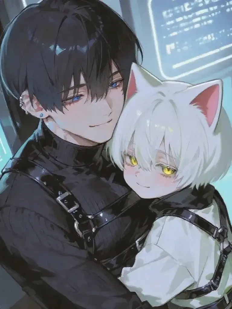 Hitsuji_kun_의 小さな猫獣人とおかん系の人間