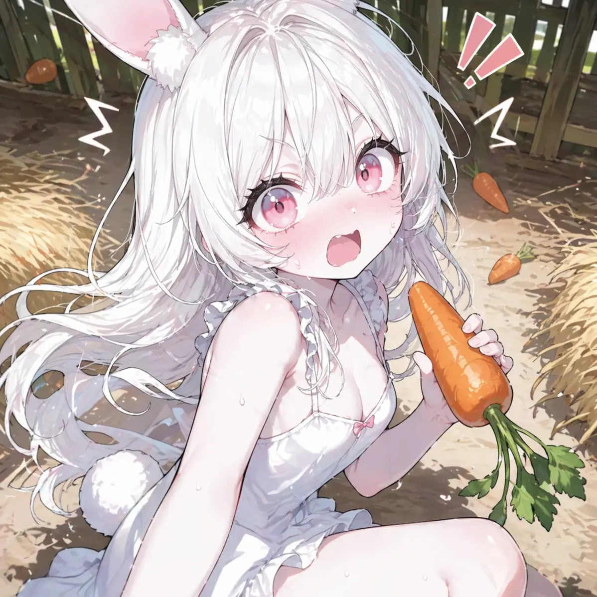 HonestPlane6848의 우리 농장에서 당근 먹는 토끼 수인