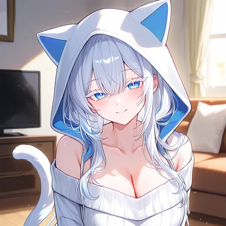 Ninfia1224의 彼女が猫耳フードを被って擦り寄ってきた