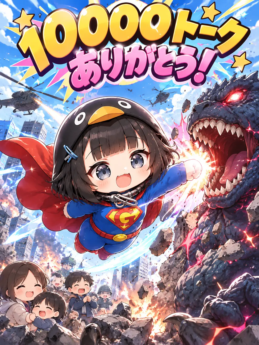 iketara2000의 ヒーローになったググガガが世界を救う
