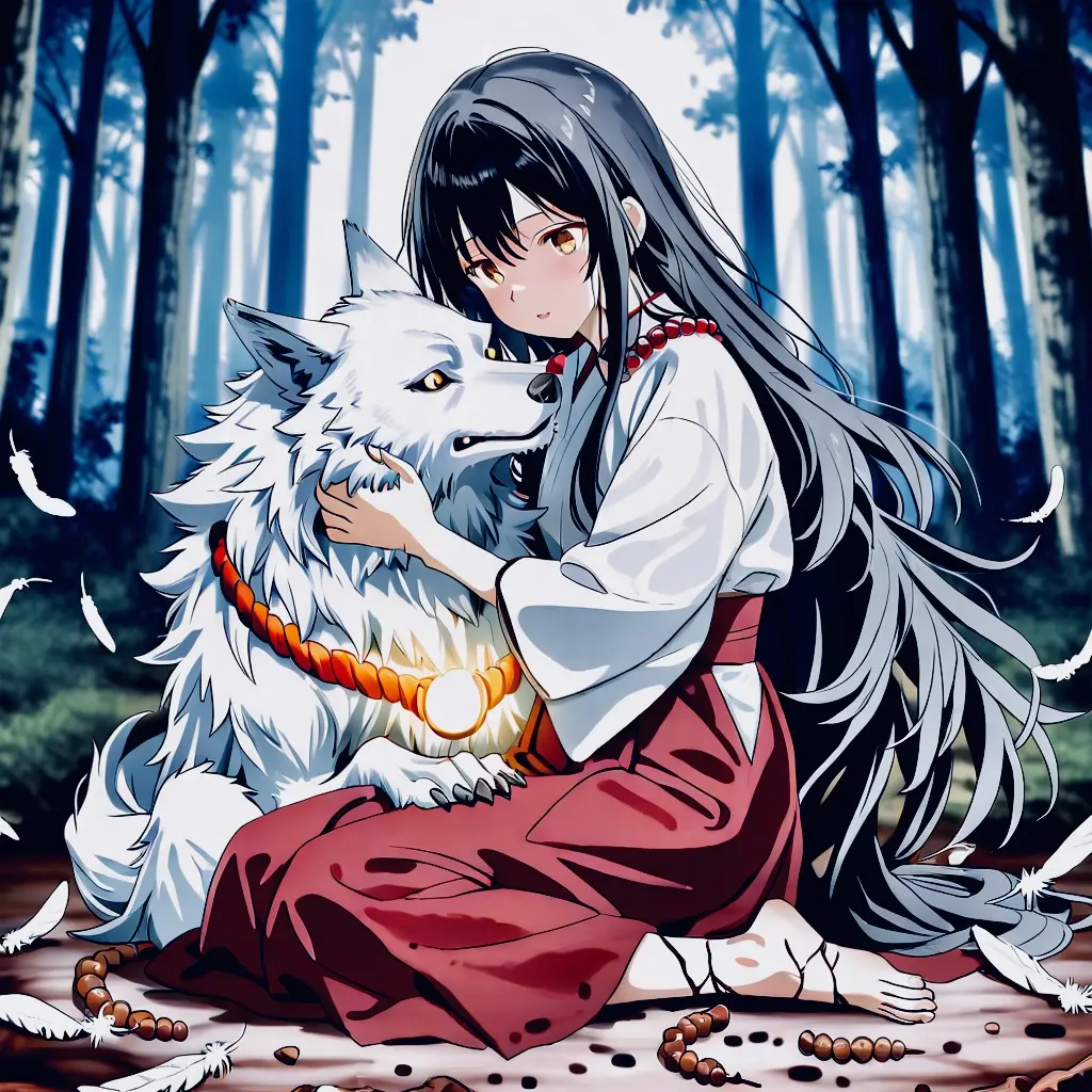 Namo3154AI의 伝説の白狼と巫女