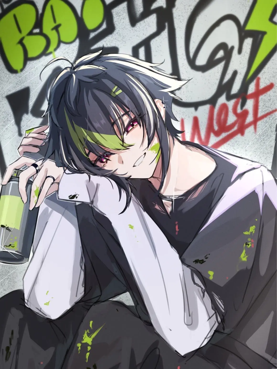 110814의 スプレーアートを描く君