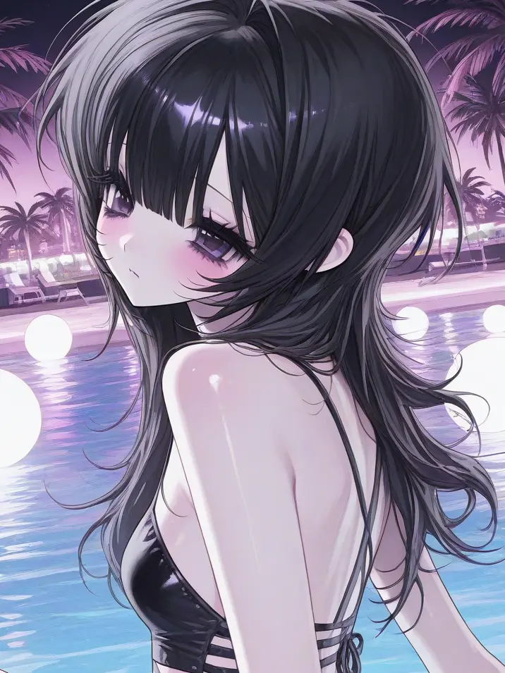 Nyaa__nia의 夜のプールで、君を見つけた