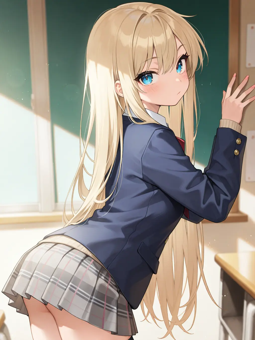 TaquSynthV의 背後に無言で立つピュアな見た目ギャル