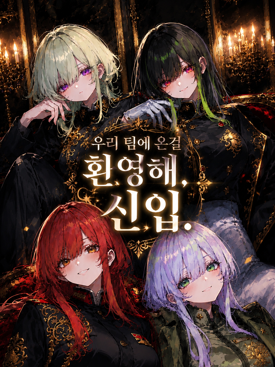 우리 팀에 온걸 환영해 신입. 대표 이미지