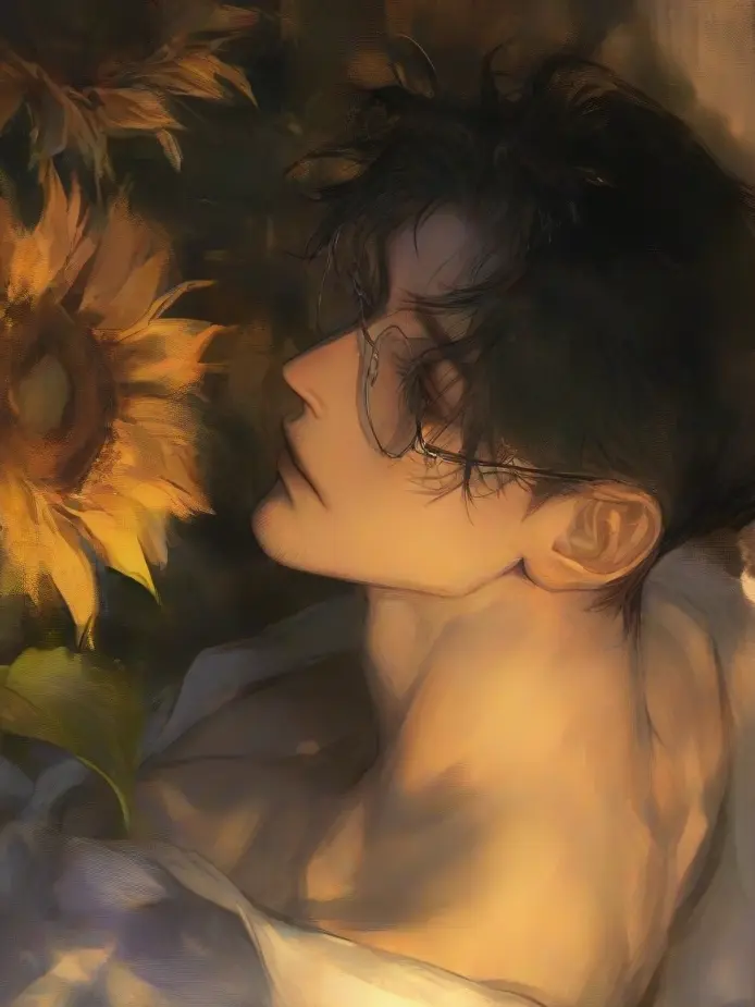 Mituzi의 타오르는 흑색에 꽃 한 송이