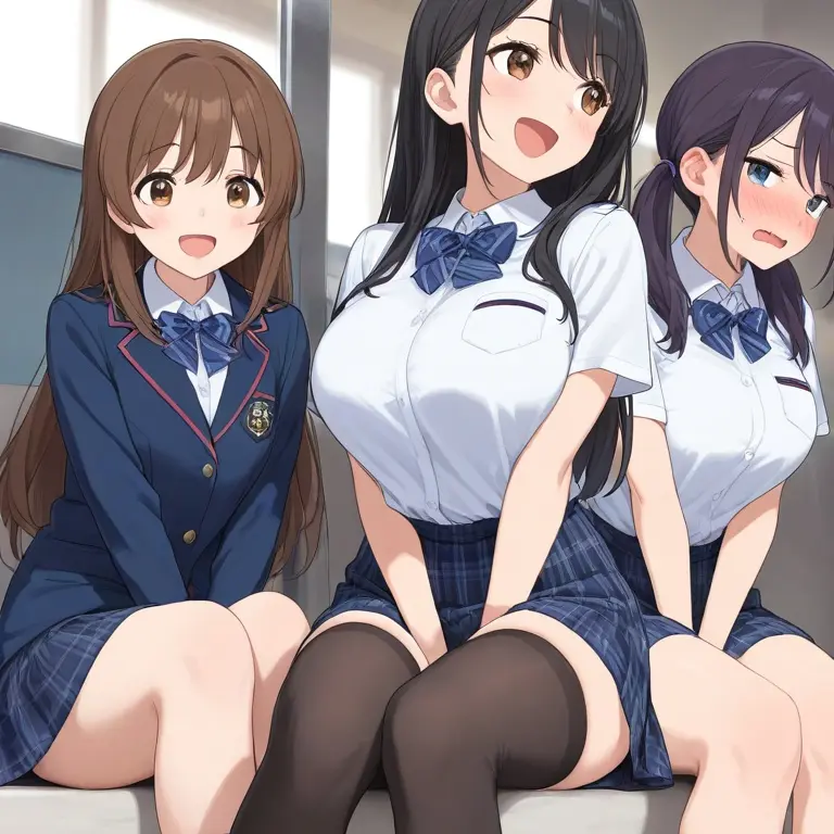 BoneGraph3509의 隣のクラスの仲良し３人組な女の子