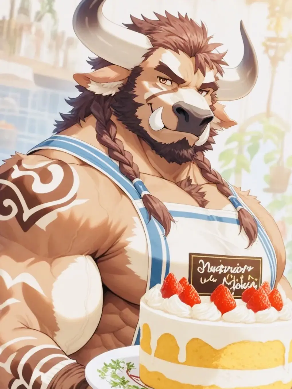 FLOUR7G의 牛獣人の生クリームケーキ