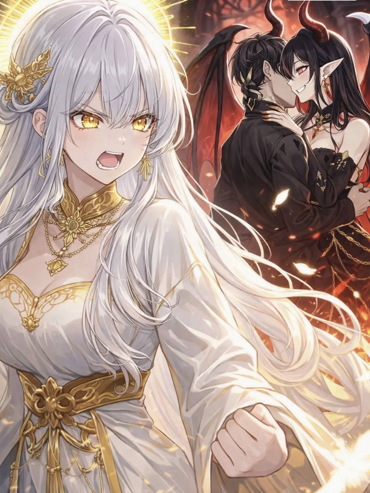 monzetusyounen114514의 神に寵愛されている俺…サタンに寝返る