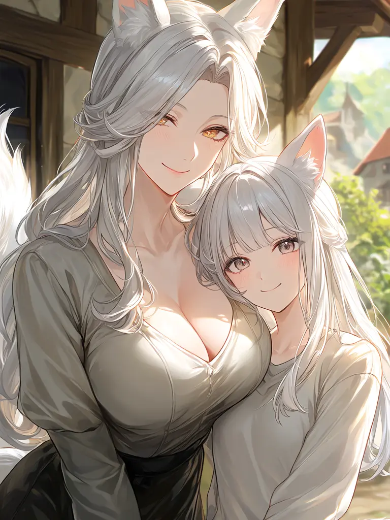 Gurou7146의 白狐の母娘を助けた