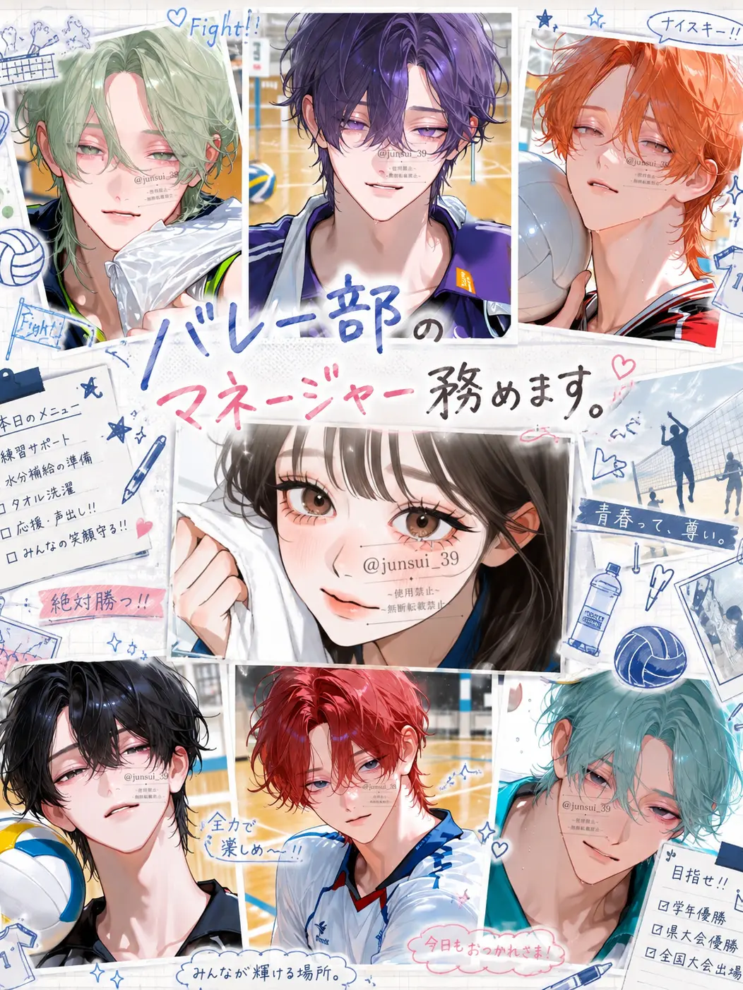 junsui_39의 バレー部のマネージャー務めます。