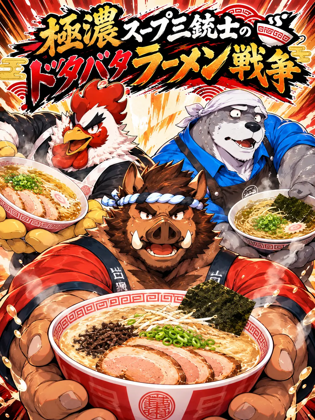 MaleBeastCorp의 極濃スープ三銃士のドタバタラーメン戦争