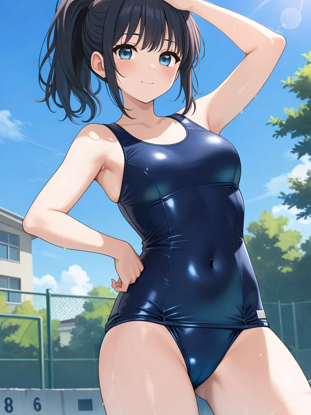 ZERO-1의 ライバルとの水泳勝負