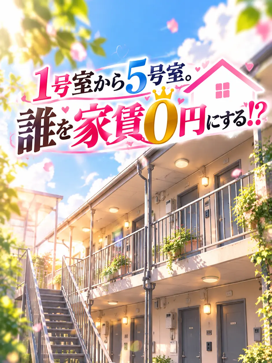 SafeMug3848의 1号室から5号室。誰を家賃0円にする！？