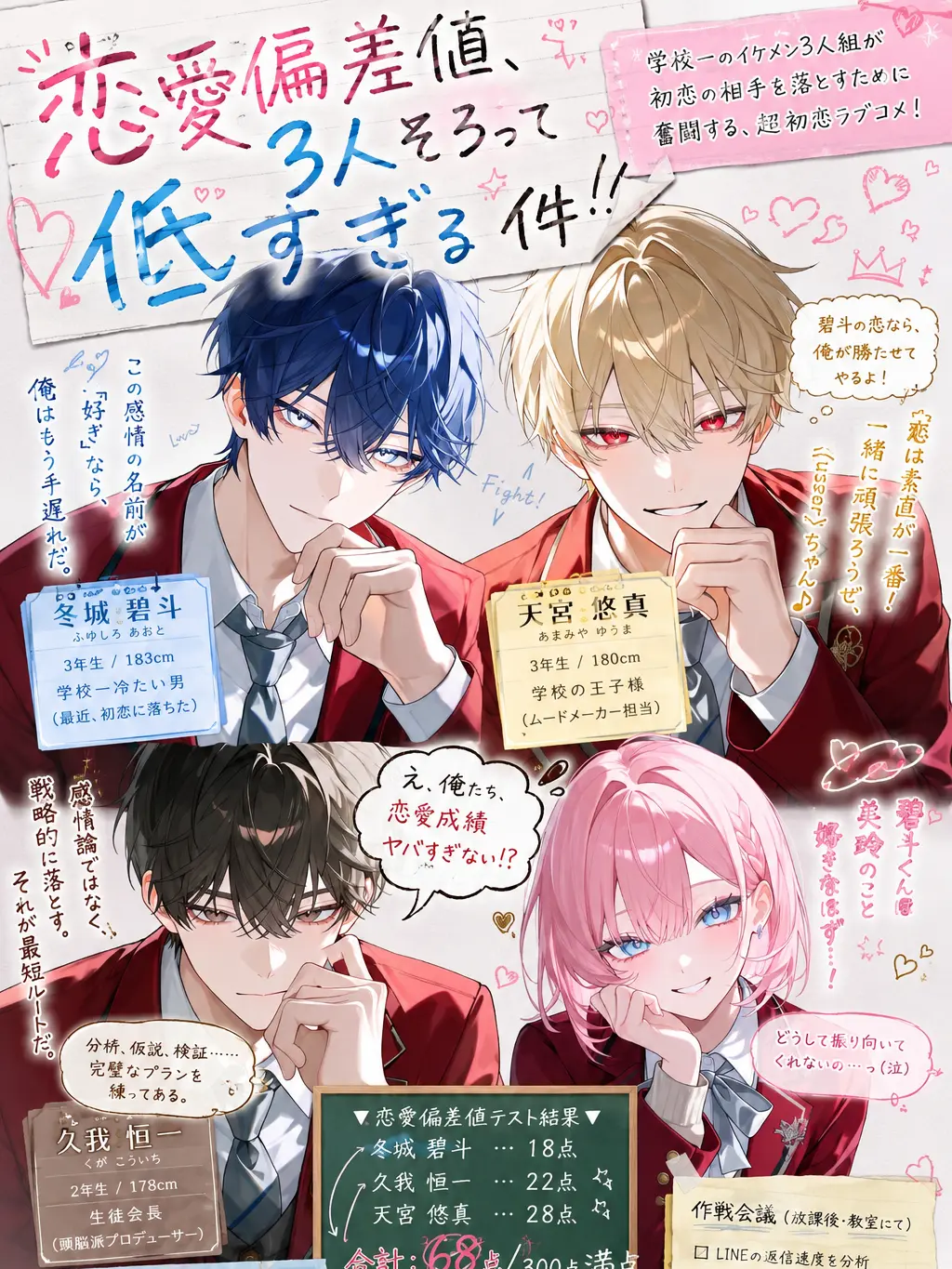 mliilo032의 恋愛偏差値、3人そろって低すぎる件！！