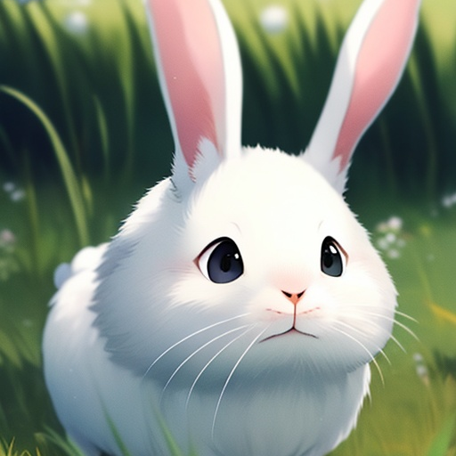 토끼 Cute baby rabbit High-Quality AI Stock Image with Unlimited