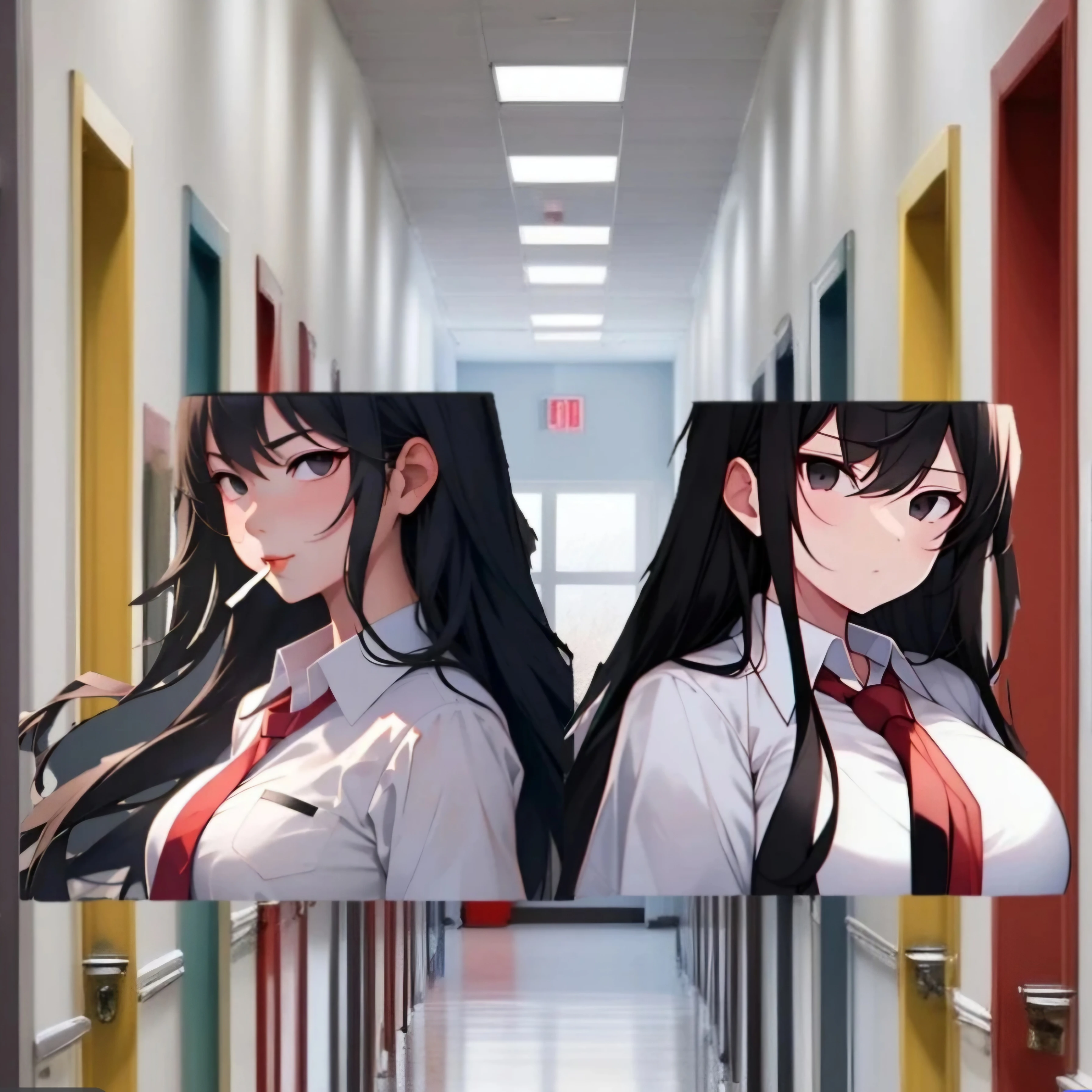일진녀 2명