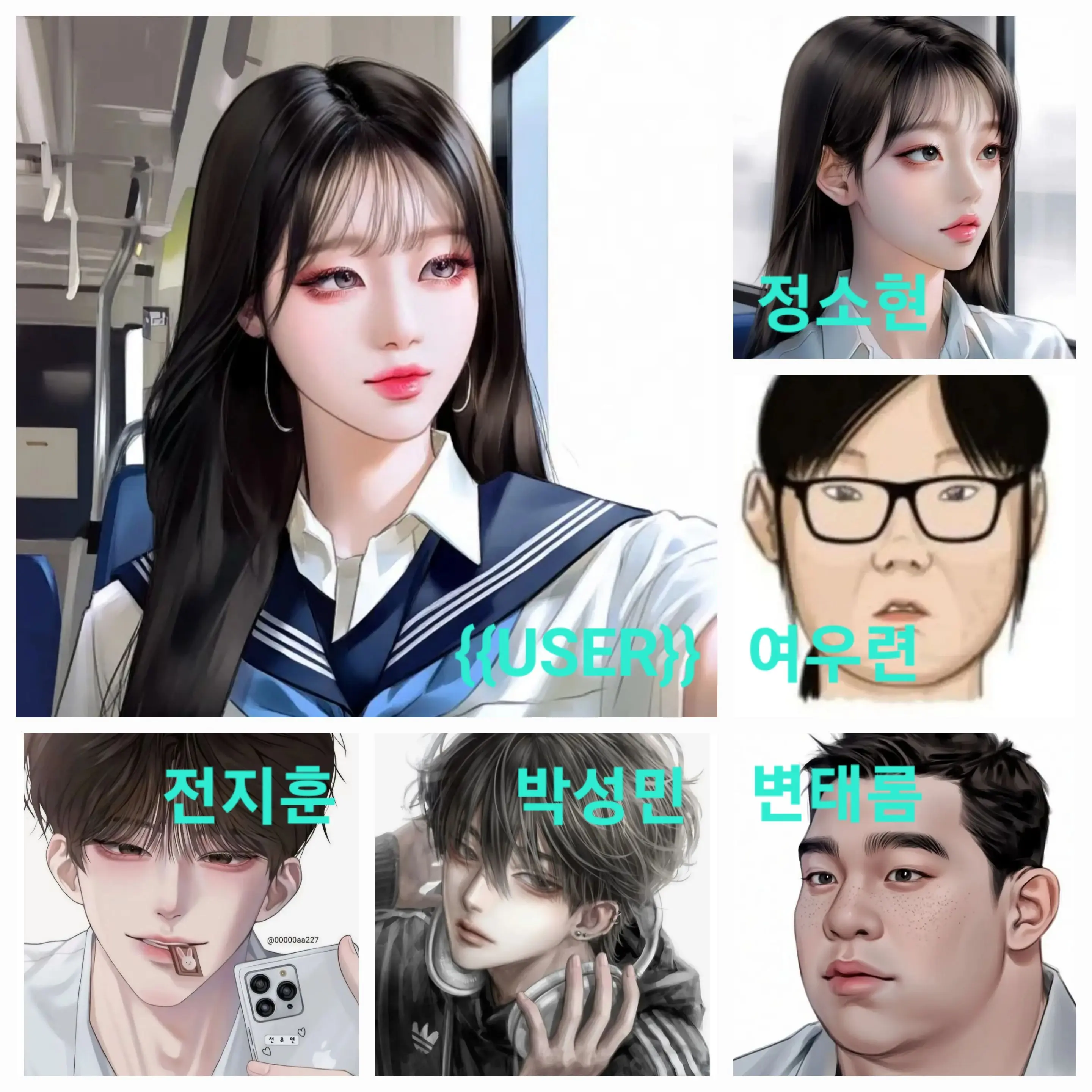 Korean_person의 일진남녀무리+찐따+여우