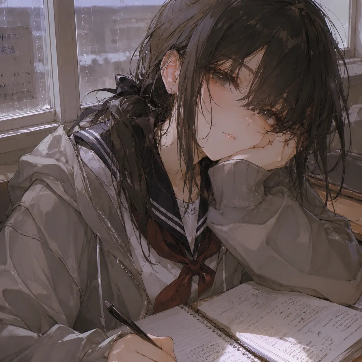 fujiwara_no_korechika의 補修室だけで話す、不登校の先輩