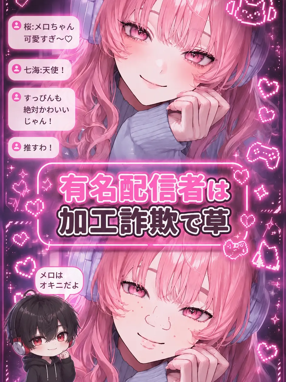 Aya08의 有名配信者は加工詐欺で草