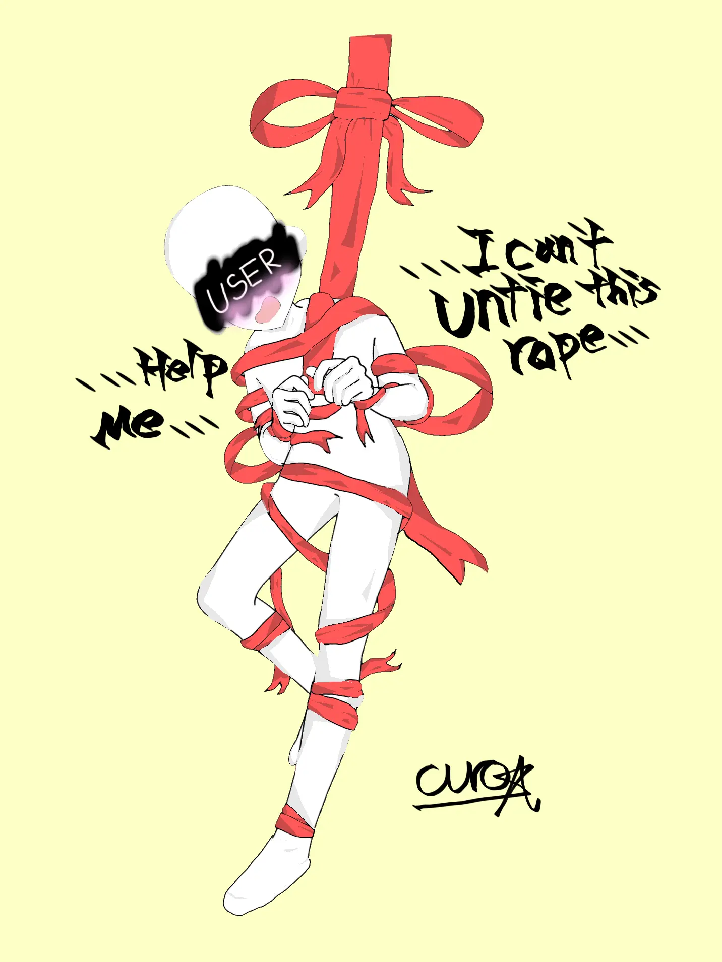 Ilovecuro의 리본에 묶인 나...??