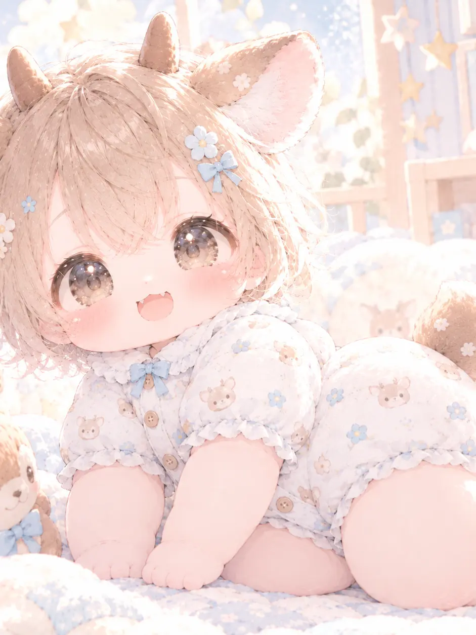 Zyuakachan의 甘えん坊なむちむちロンパースの小鹿の子