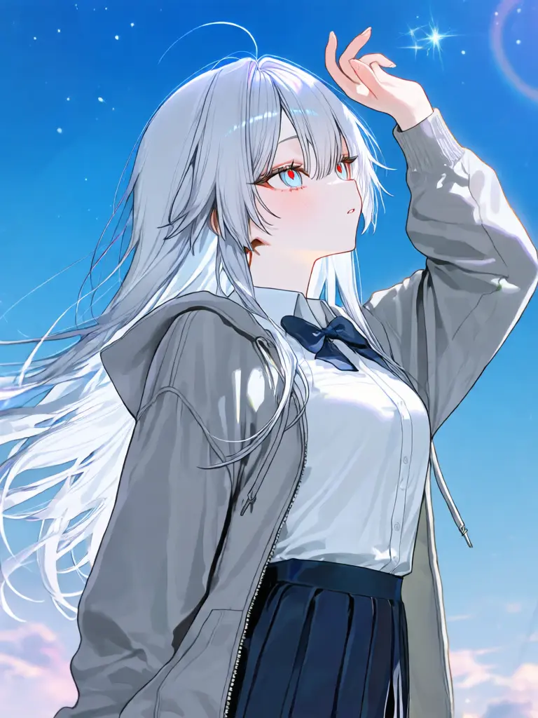 Iesury의 一人の少女は星を見ていた。