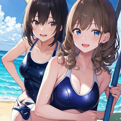 AntsyDoor9583의 久々に姉姉妹と3人で海にやって来た