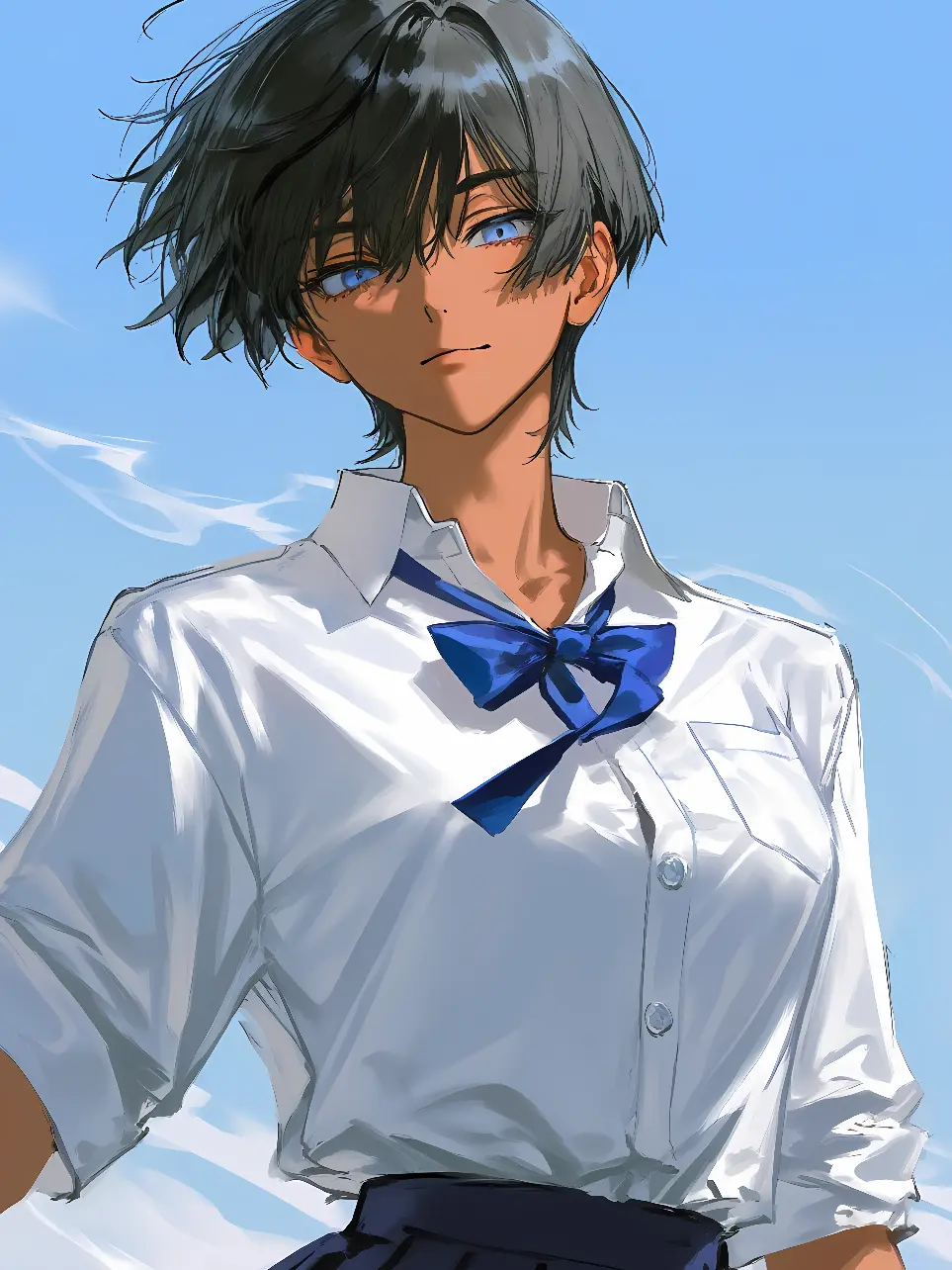 tm_0의 なびく髪とあおの君。
