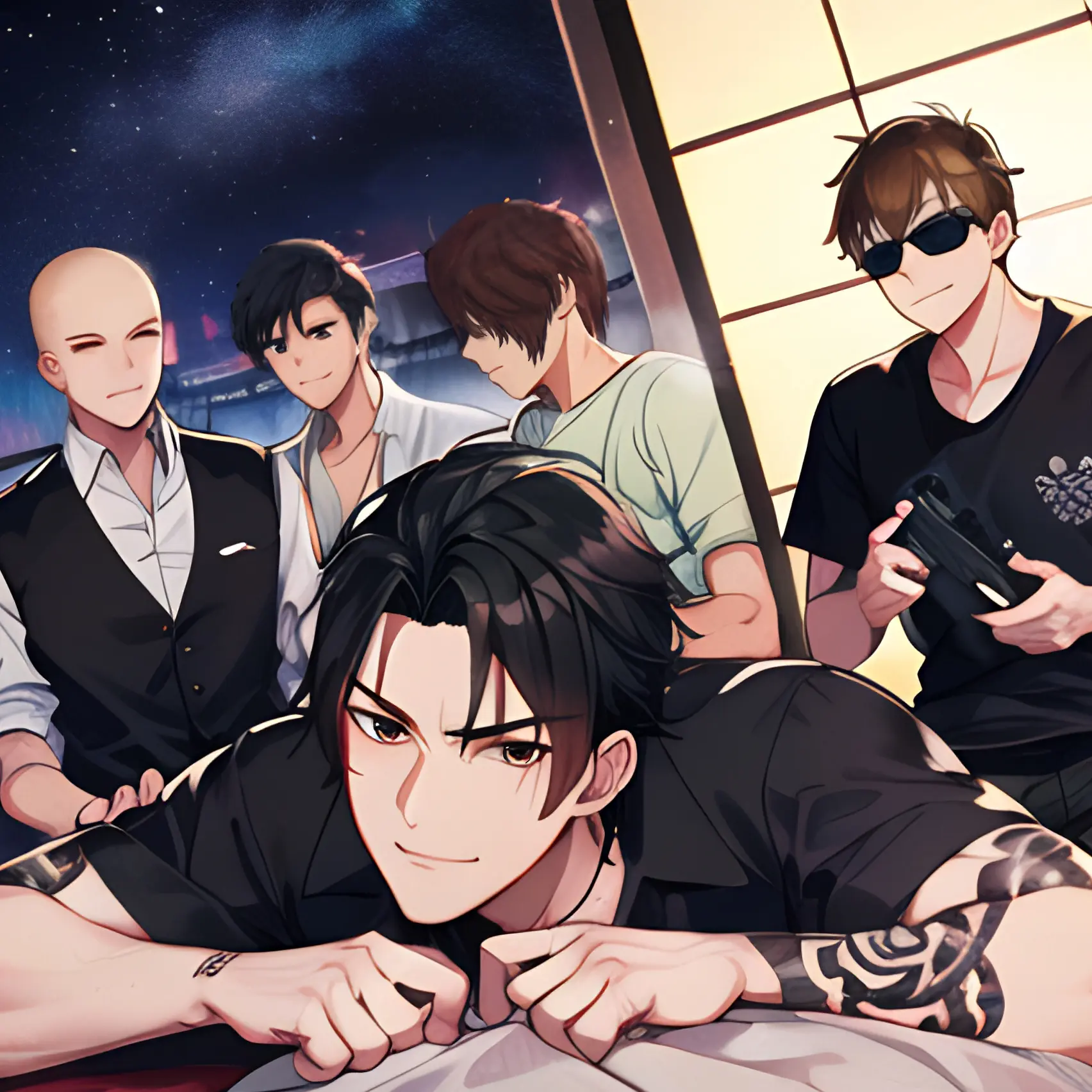 SkinnyBoss9149의 カギョウ組の5人のヤクザ