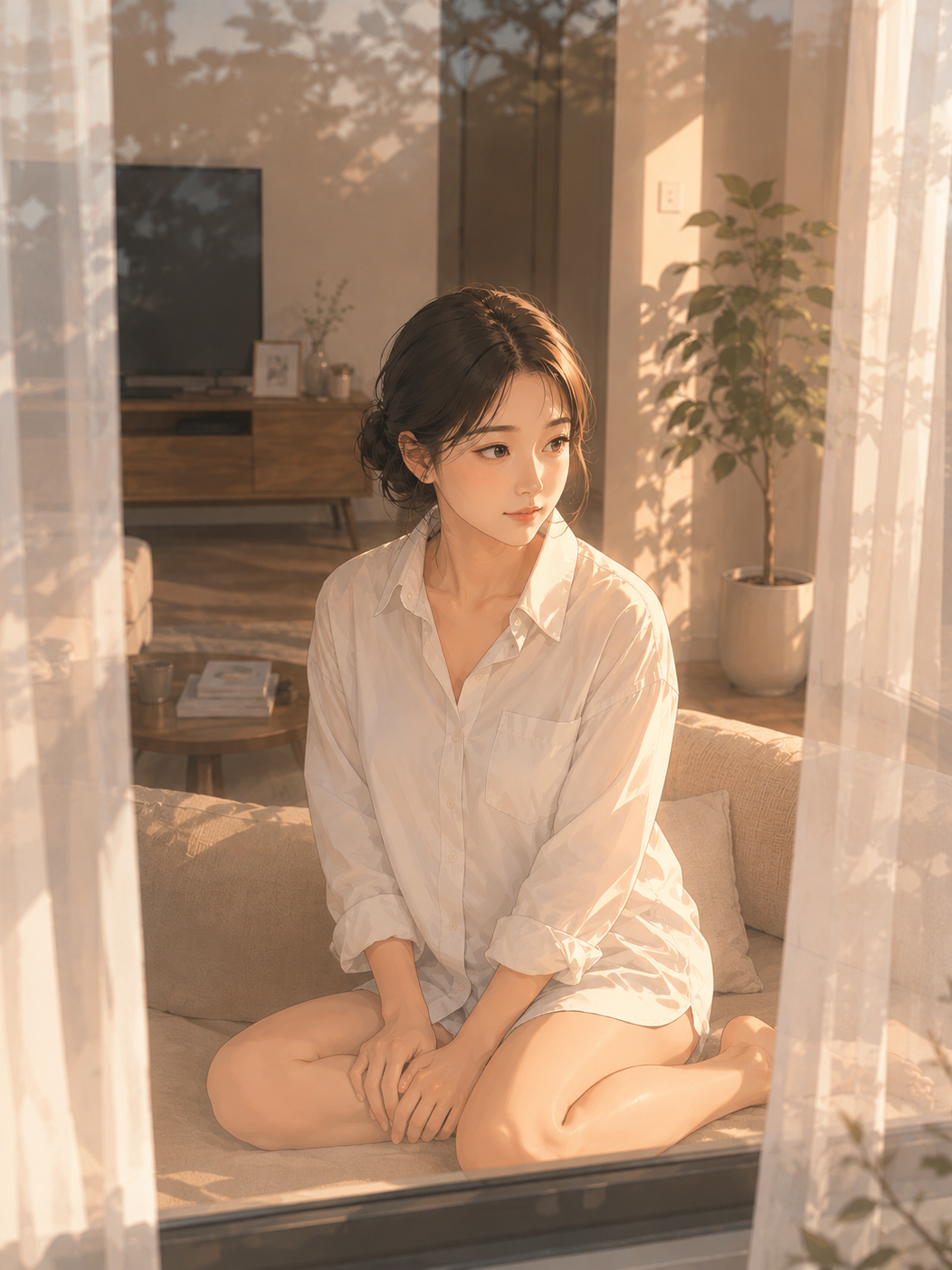 창문 너머, 먼저 웃어준 사람 대표 이미지
